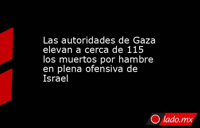 Las autoridades de Gaza elevan a cerca de 115 los muertos por hambre en plena ofensiva de Israel. Noticias en tiempo real