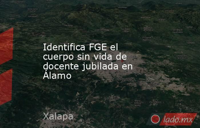 Identifica FGE el cuerpo sin vida de docente jubilada en Álamo. Noticias en tiempo real