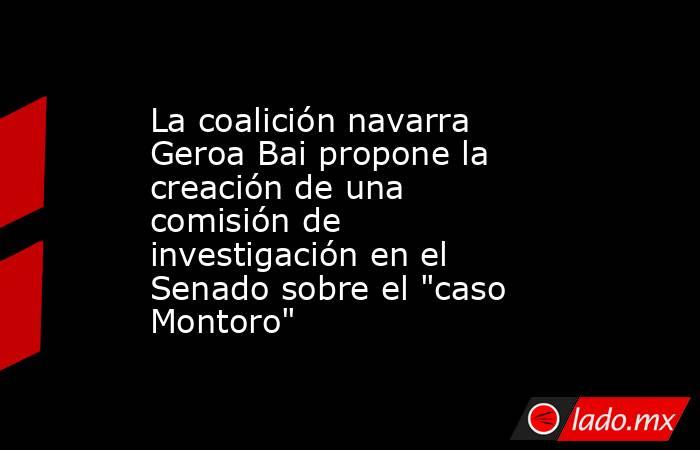 La coalición navarra Geroa Bai propone la creación de una comisión de investigación en el Senado sobre el 