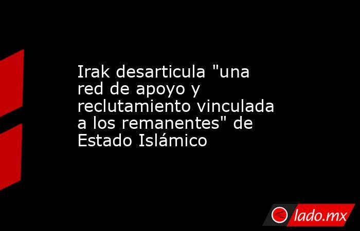 Irak desarticula 