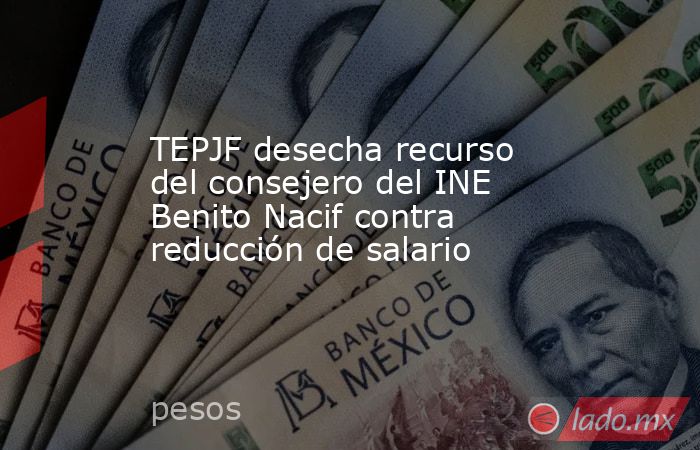 TEPJF desecha recurso del consejero del INE Benito Nacif contra reducción de salario. Noticias en tiempo real