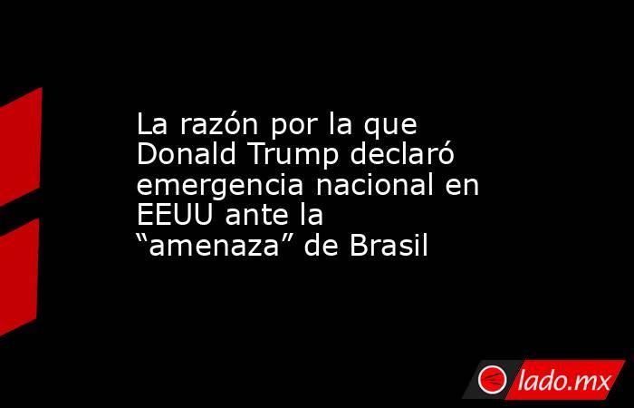 La razón por la que Donald Trump declaró emergencia nacional en EEUU ante la “amenaza” de Brasil. Noticias en tiempo real