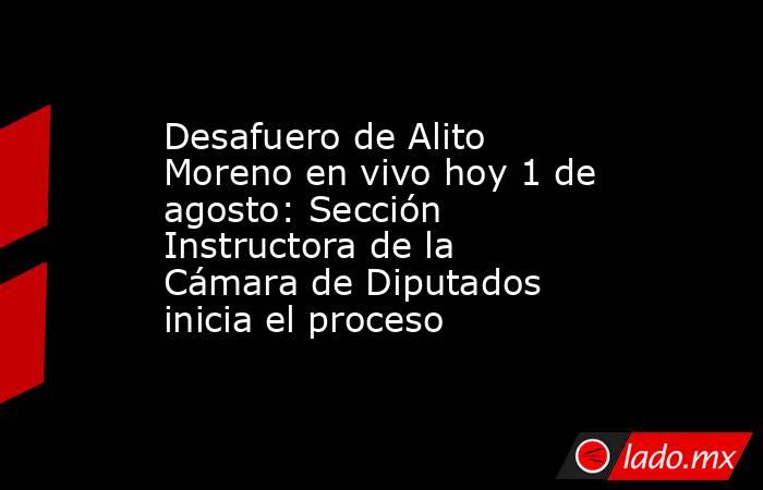 Desafuero de Alito Moreno en vivo hoy 1 de agosto: Sección Instructora de la Cámara de Diputados inicia el proceso . Noticias en tiempo real
