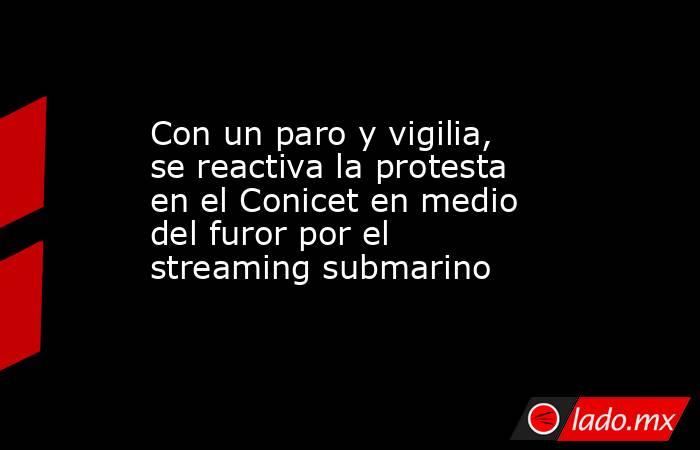 Con un paro y vigilia, se reactiva la protesta en el Conicet en medio del furor por el streaming submarino. Noticias en tiempo real