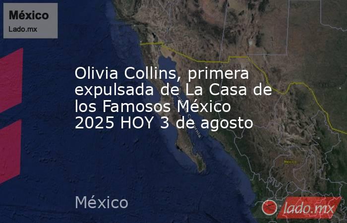 Olivia Collins, primera expulsada de La Casa de los Famosos México 2025 HOY 3 de agosto. Noticias en tiempo real