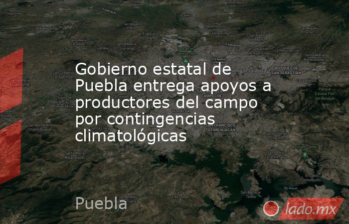 Gobierno estatal de Puebla entrega apoyos a productores del campo por contingencias climatológicas. Noticias en tiempo real