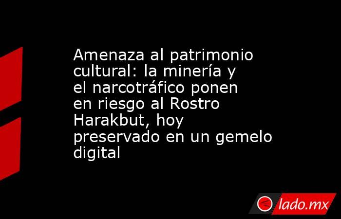 Amenaza al patrimonio cultural: la minería y el narcotráfico ponen en riesgo al Rostro Harakbut, hoy preservado en un gemelo digital. Noticias en tiempo real