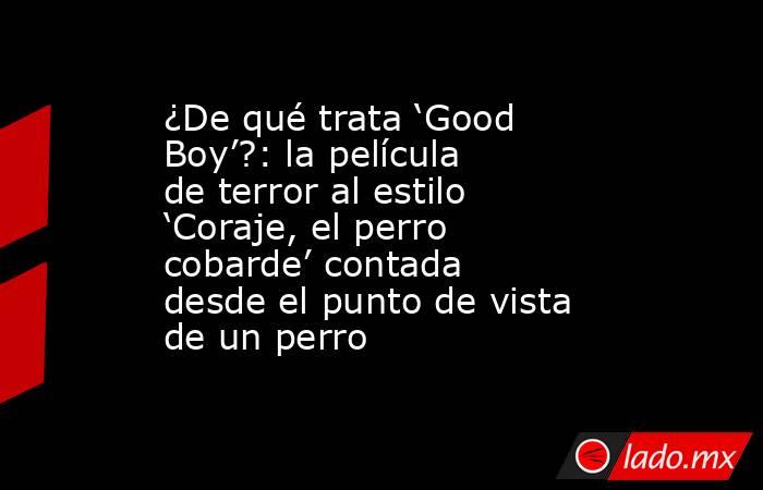 ¿De qué trata ‘Good Boy’?: la película de terror al estilo ‘Coraje, el perro cobarde’ contada desde el punto de vista de un perro. Noticias en tiempo real