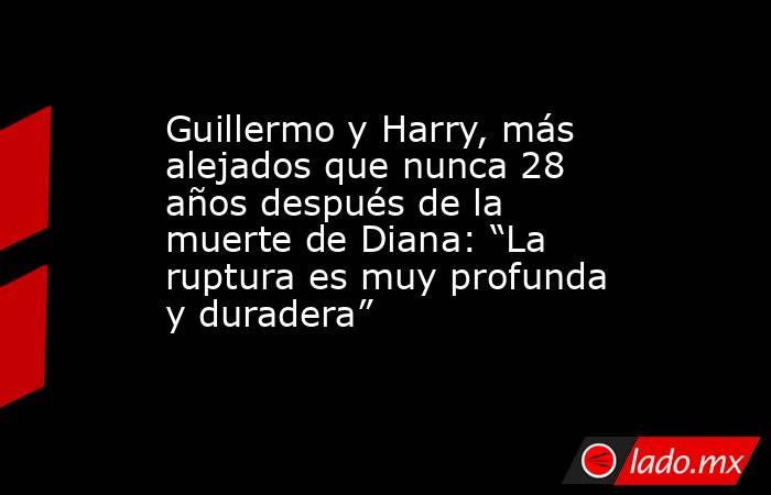 Guillermo y Harry, más alejados que nunca 28 años después de la muerte de Diana: “La ruptura es muy profunda y duradera”. Noticias en tiempo real