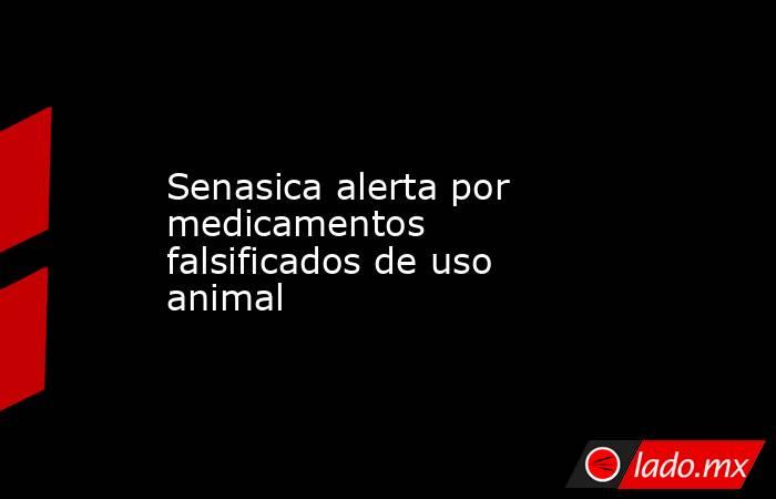 Senasica alerta por medicamentos falsificados de uso animal. Noticias en tiempo real