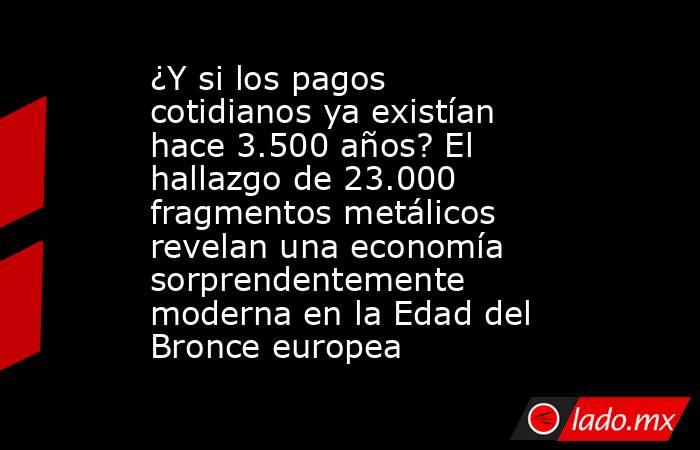 ¿Y si los pagos cotidianos ya existían hace 3.500 años? El hallazgo de 23.000 fragmentos metálicos revelan una economía sorprendentemente moderna en la Edad del Bronce europea. Noticias en tiempo real