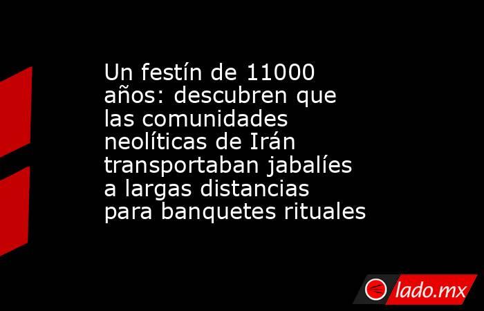 Un festín de 11000 años: descubren que las comunidades neolíticas de Irán transportaban jabalíes a largas distancias para banquetes rituales. Noticias en tiempo real