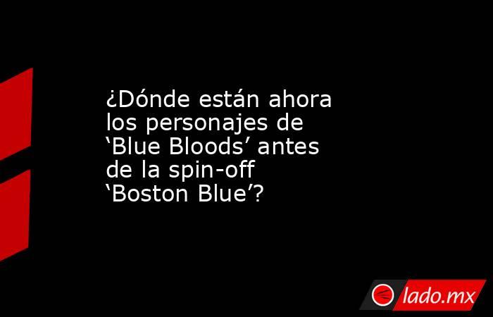 ¿Dónde están ahora los personajes de ‘Blue Bloods’ antes de la spin-off ‘Boston Blue’?. Noticias en tiempo real