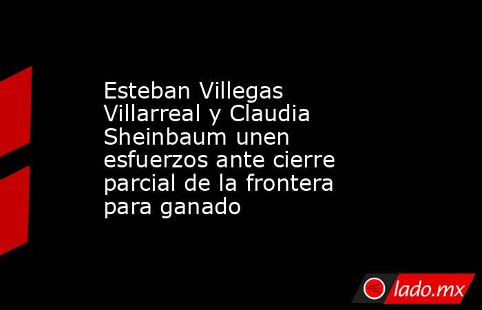 Esteban Villegas Villarreal y Claudia Sheinbaum unen esfuerzos ante cierre parcial de la frontera para ganado. Noticias en tiempo real