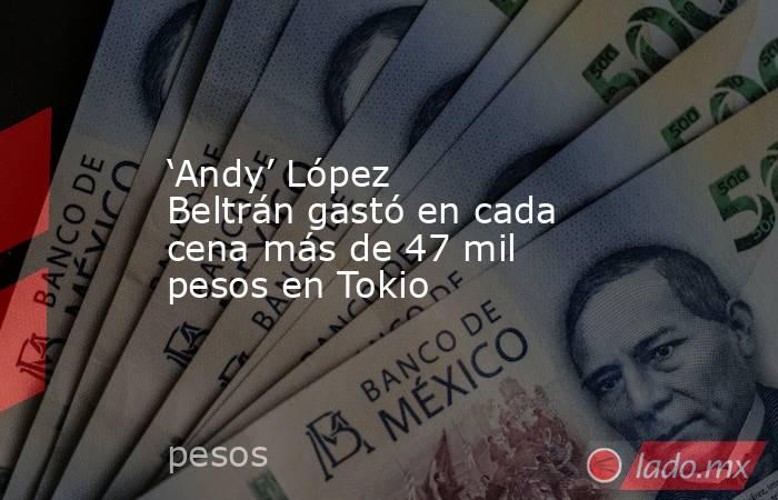 ‘Andy’ López Beltrán gastó en cada cena más de 47 mil pesos en Tokio. Noticias en tiempo real