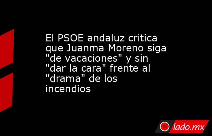 El PSOE andaluz critica que Juanma Moreno siga 