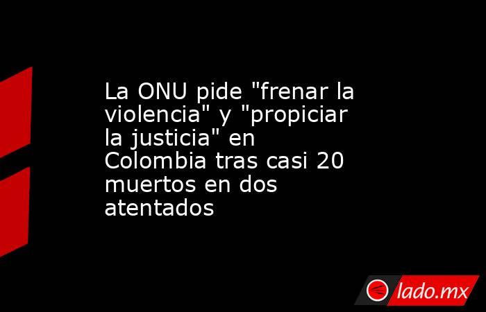 La ONU pide 
