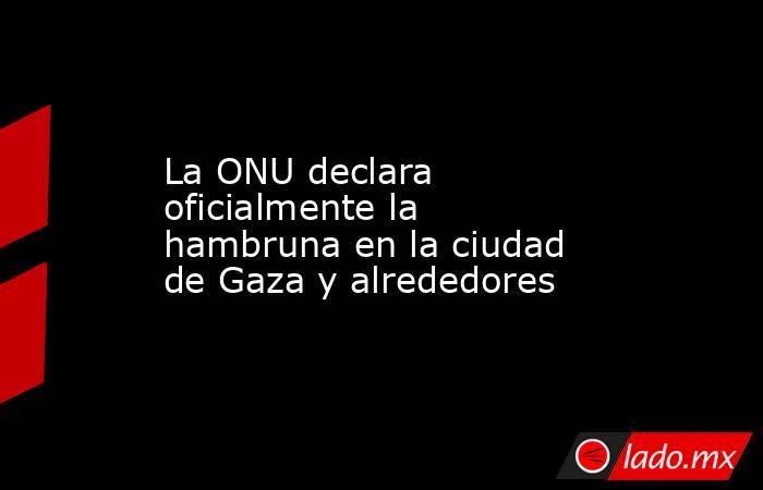 La ONU declara oficialmente la hambruna en la ciudad de Gaza y alrededores. Noticias en tiempo real