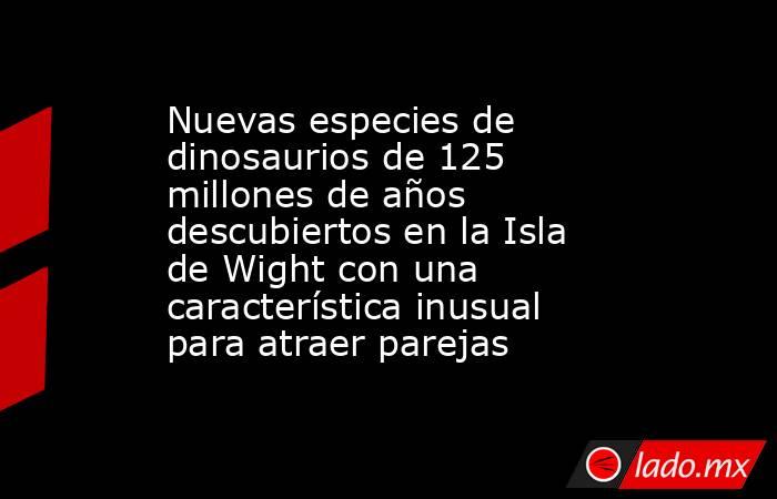 Nuevas especies de dinosaurios de 125 millones de años descubiertos en la Isla de Wight con una característica inusual para atraer parejas. Noticias en tiempo real