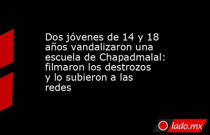 Dos jóvenes de 14 y 18 años vandalizaron una escuela de Chapadmalal: filmaron los destrozos y lo subieron a las redes . Noticias en tiempo real