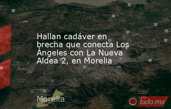 Hallan cadáver en brecha que conecta Los Ángeles con La Nueva Aldea 2, en Morelia. Noticias en tiempo real