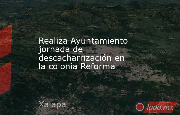 Realiza Ayuntamiento jornada de descacharrización en la colonia Reforma. Noticias en tiempo real