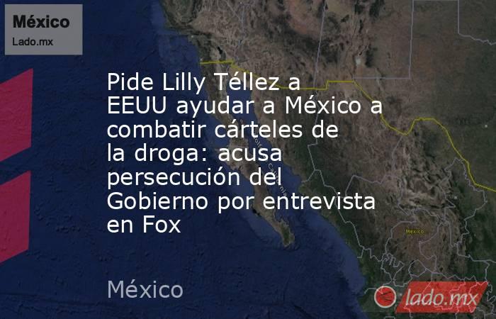 Pide Lilly Téllez a EEUU ayudar a México a combatir cárteles de la droga: acusa persecución del Gobierno por entrevista en Fox. Noticias en tiempo real