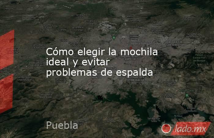 Cómo elegir la mochila ideal y evitar problemas de espalda. Noticias en tiempo real