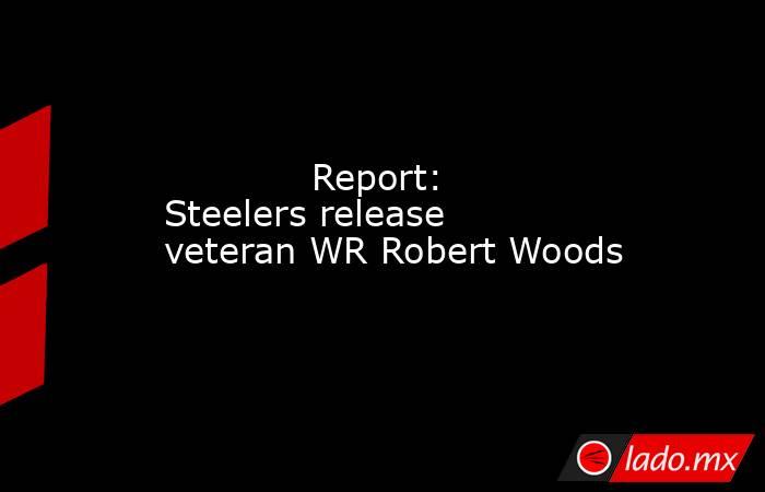             Report: Steelers release veteran WR Robert Woods        . Noticias en tiempo real