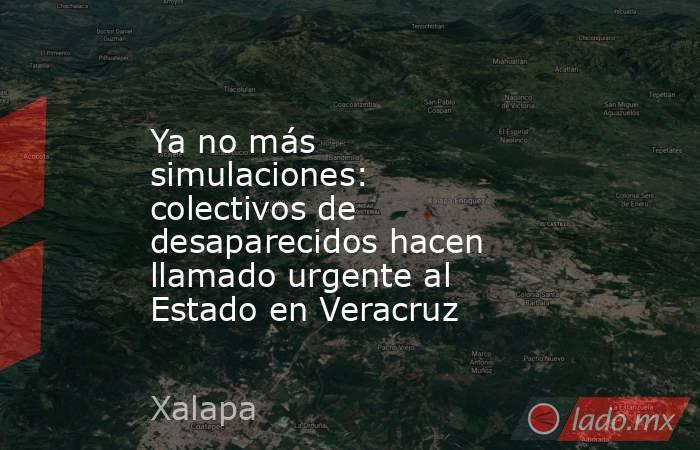 Ya no más simulaciones: colectivos de desaparecidos hacen llamado urgente al Estado en Veracruz. Noticias en tiempo real