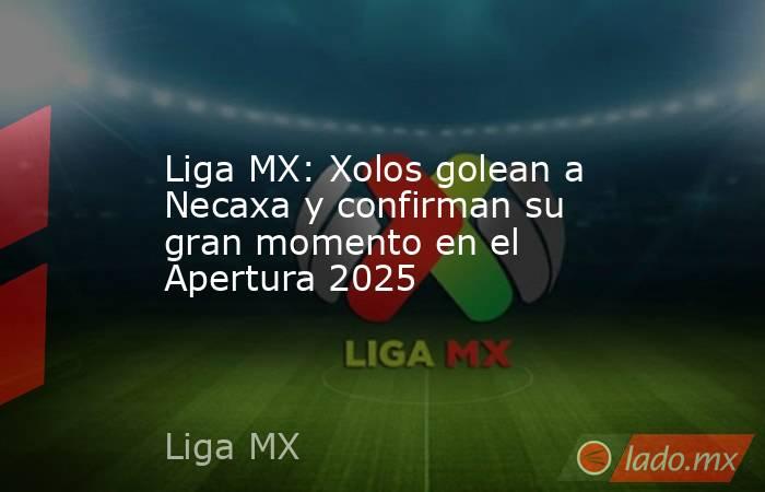 Liga MX: Xolos golean a Necaxa y confirman su gran momento en el Apertura 2025. Noticias en tiempo real