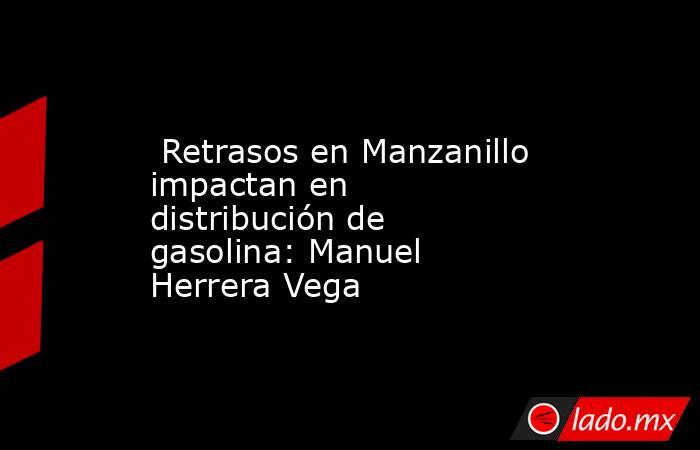  Retrasos en Manzanillo impactan en distribución de gasolina: Manuel Herrera Vega. Noticias en tiempo real