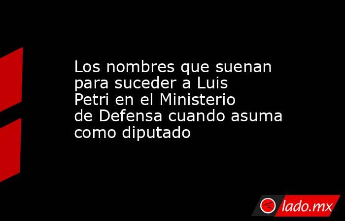 Los nombres que suenan para suceder a Luis Petri en el Ministerio de Defensa cuando asuma como diputado. Noticias en tiempo real