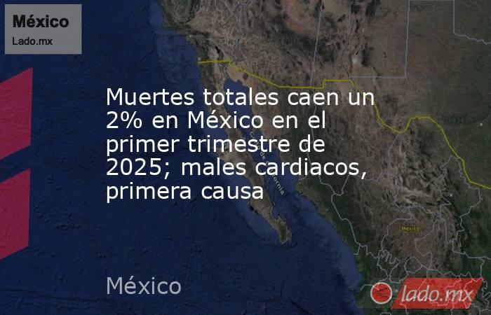 Muertes totales caen un 2% en México en el primer trimestre de 2025; males cardiacos, primera causa. Noticias en tiempo real