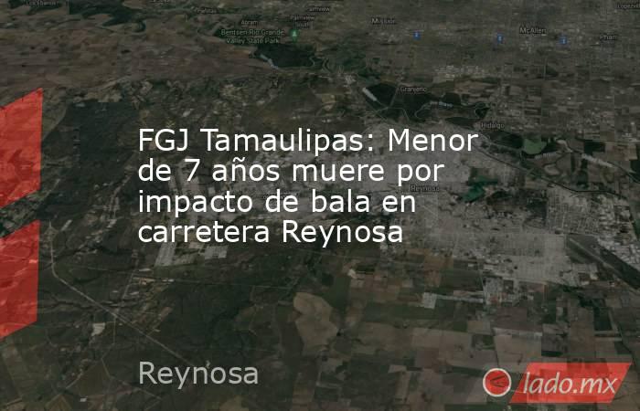 FGJ Tamaulipas: Menor de 7 años muere por impacto de bala en carretera Reynosa. Noticias en tiempo real