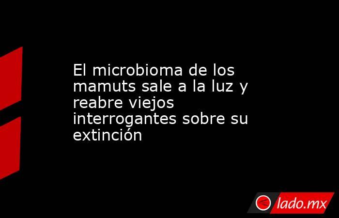 El microbioma de los mamuts sale a la luz y reabre viejos interrogantes sobre su extinción. Noticias en tiempo real