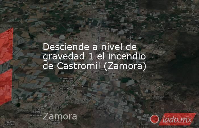 Desciende a nivel de gravedad 1 el incendio de Castromil (Zamora). Noticias en tiempo real