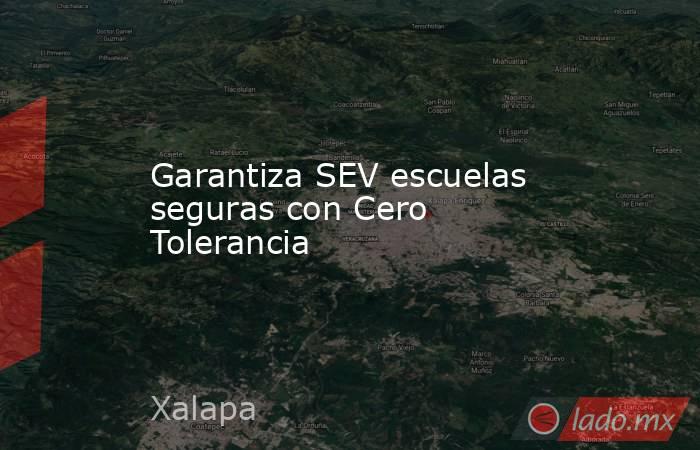 Garantiza SEV escuelas seguras con Cero Tolerancia. Noticias en tiempo real