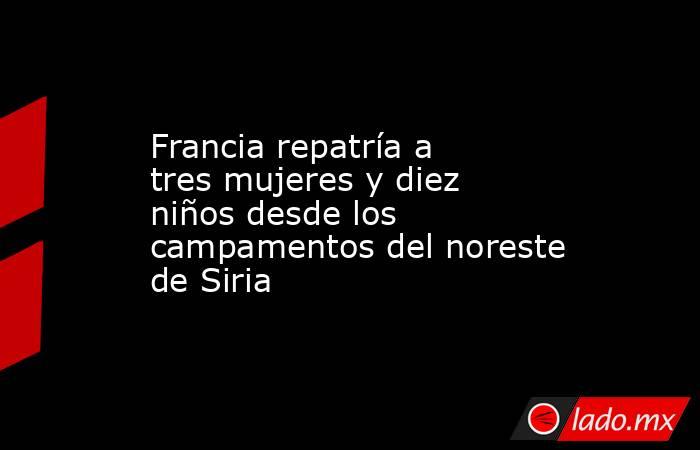 Francia repatría a tres mujeres y diez niños desde los campamentos del noreste de Siria. Noticias en tiempo real