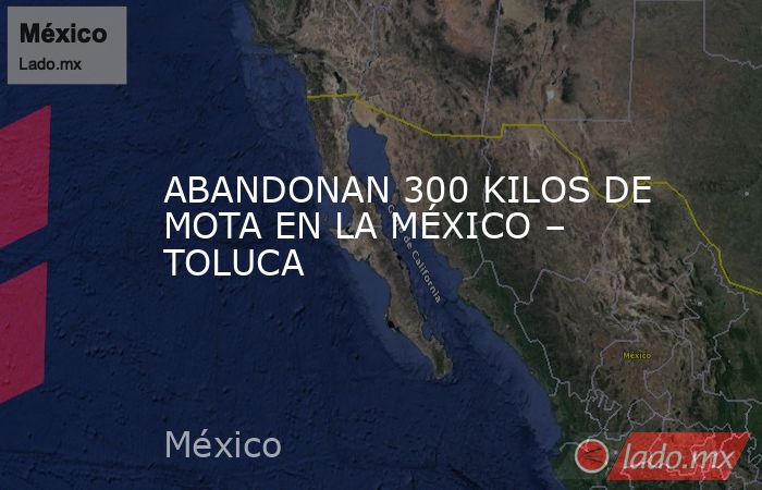 ABANDONAN 300 KILOS DE MOTA EN LA MÉXICO – TOLUCA. Noticias en tiempo real