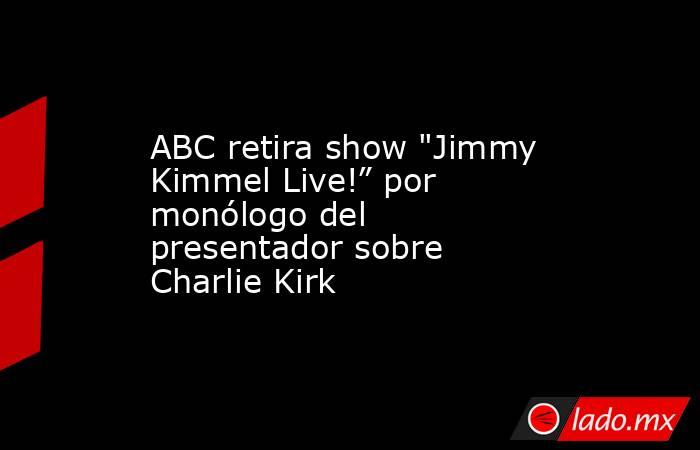 ABC retira show 