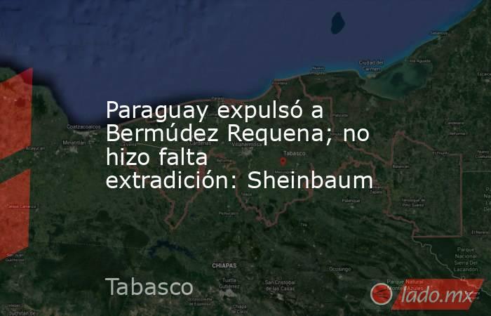 Paraguay expulsó a Bermúdez Requena; no hizo falta extradición: Sheinbaum. Noticias en tiempo real