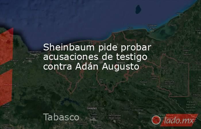 Sheinbaum pide probar acusaciones de testigo contra Adán Augusto. Noticias en tiempo real
