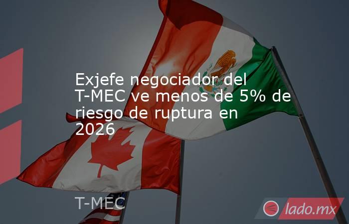 Exjefe negociador del T-MEC ve menos de 5% de riesgo de ruptura en 2026. Noticias en tiempo real