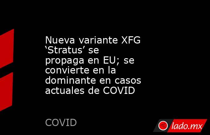 Nueva variante XFG ‘Stratus’ se propaga en EU; se convierte en la dominante en casos actuales de COVID. Noticias en tiempo real