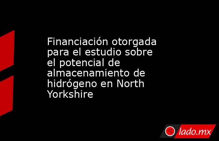 Financiación otorgada para el estudio sobre el potencial de almacenamiento de hidrógeno en North Yorkshire. Noticias en tiempo real