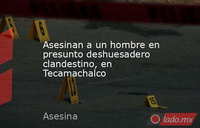 Asesinan a un hombre en presunto deshuesadero clandestino, en Tecamachalco. Noticias en tiempo real