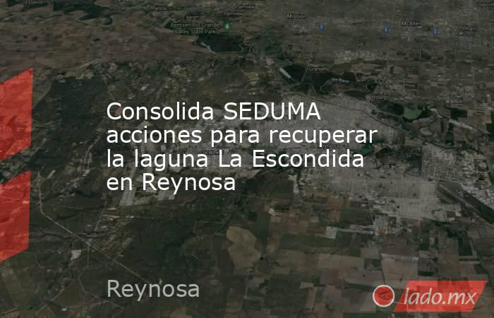Consolida SEDUMA acciones para recuperar la laguna La Escondida en Reynosa. Noticias en tiempo real