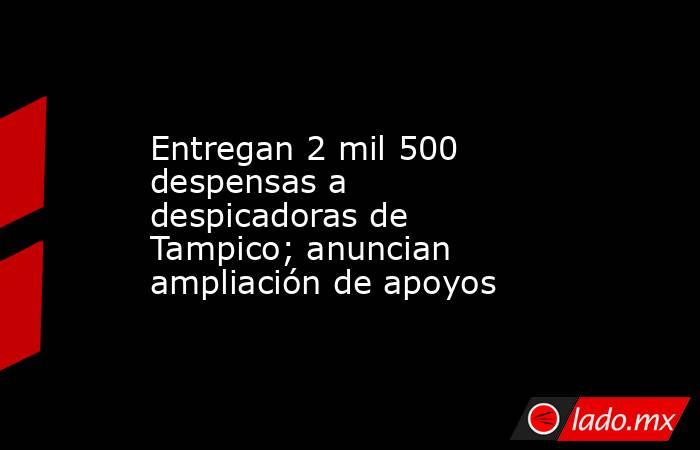 Entregan 2 mil 500 despensas a despicadoras de Tampico; anuncian ampliación de apoyos. Noticias en tiempo real