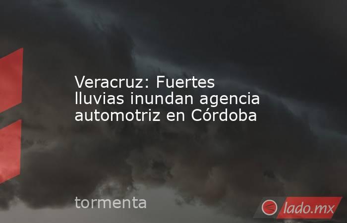 Veracruz: Fuertes lluvias inundan agencia automotriz en Córdoba. Noticias en tiempo real